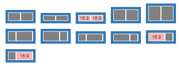 Possible arrangements for a line containing <strong>two</strong> media