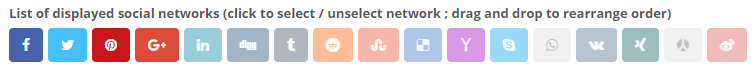 Social networks select list